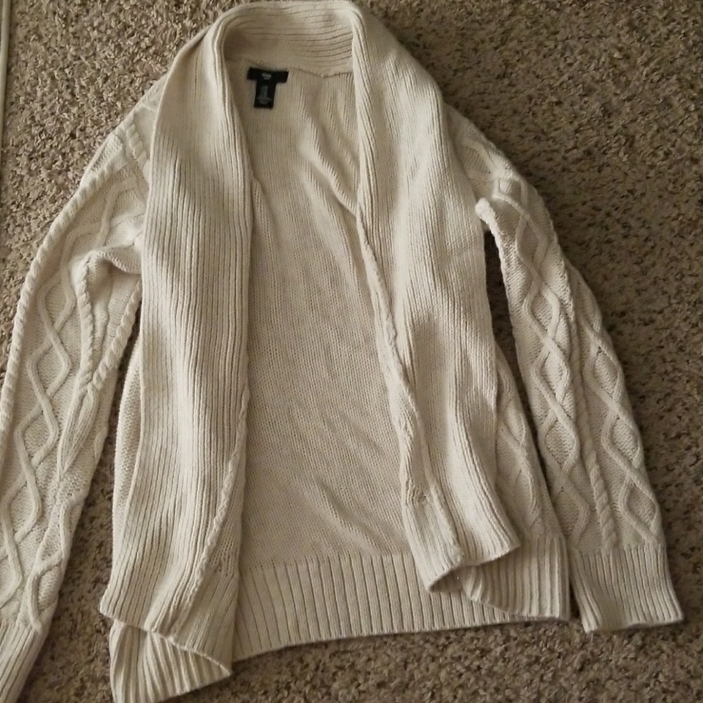 Cream sweater cardigan